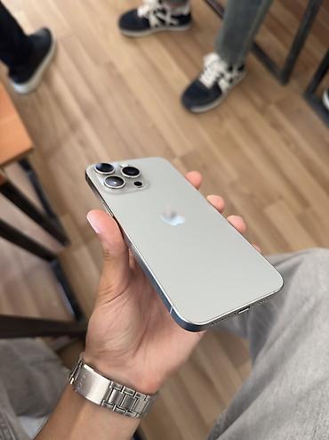 IPhone 15 Pro Max, 256 GB, Natural Titanium, Zəmanət, Simsiz şarj, Face ID