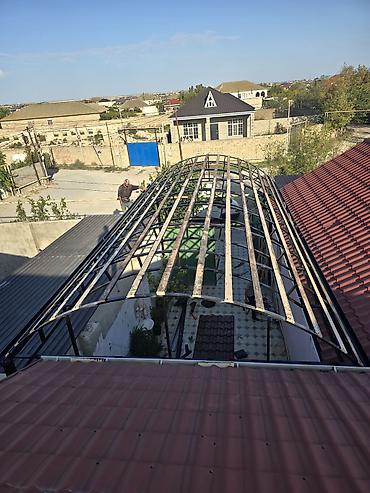 Metalkonstruksiya “naves” karkası – həyət, giriş, terras və avtomobil