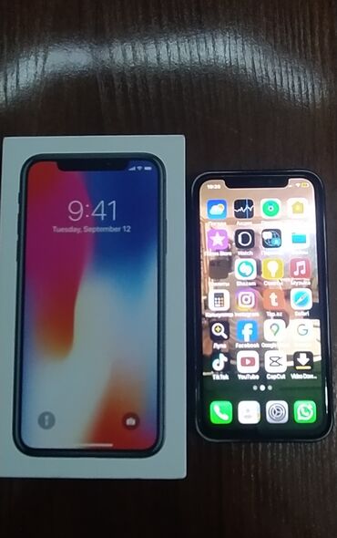 Apple iPhone: IPhone X, 64 GB, Qara, Face ID