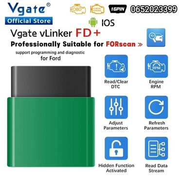 Alati za automobile: Vgate vLinker FD+ ELM327 V2.2 Forscan za Ford i Mazdu, Bluetooth 4.0 — 3