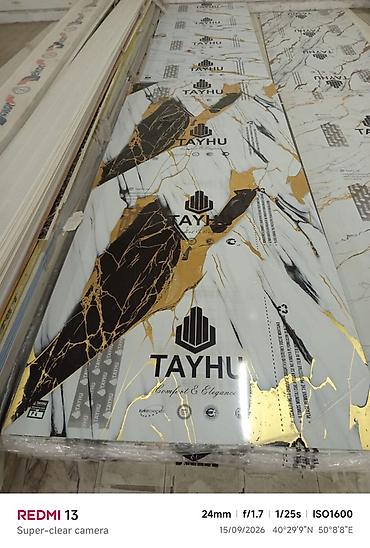 pla filament: Dekorativ divar panellər. ölçü 2,80*1,20 Şəkillərdə müxtəlif mərmər — 8