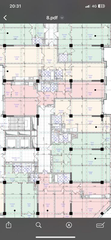 кв 1 комн: 1 комната, 48 м², 8 этаж, ПСО (под самоотделку)