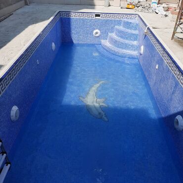 Hovuzlar: Hovuz tikintisi, 0 dan hovuzlarin tikilmesi, sade skimer ve dasma — 3