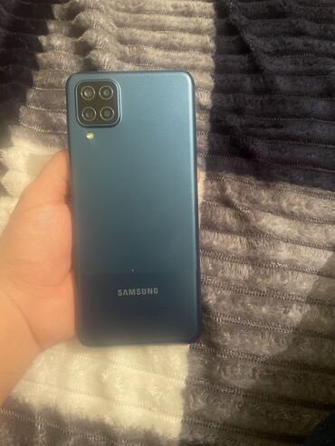 samsung i500: Samsung Galaxy A12, 64 GB, rəng - Göy, Barmaq izi, İki sim kartlı