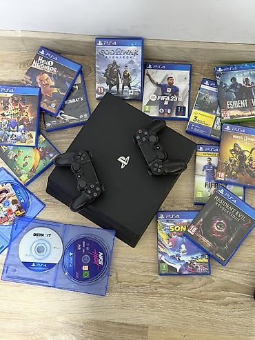 playstation plus: Плейстейшн 4 про Состояние идеал Джойстики оба оригинальные игр — 1