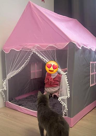 Палатки и домики: Детская игровая палатка‑домик - Форма: шатёр/домик 🎪🎪🎪 есть 🩵💛🩷цвете — 10
