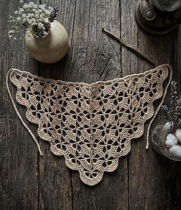 Baş geyimləri: Məhsul: ✨ Бандана ручной работы/ ✨ Əl işi bandana Təsvir: - Təbii bej — 1