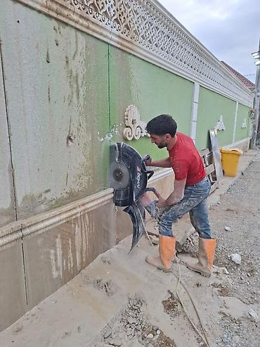 Beton işləri: Beton kəsimi və deşmə xidməti - Armaturlu beton, monolit, daş və bərk — 1