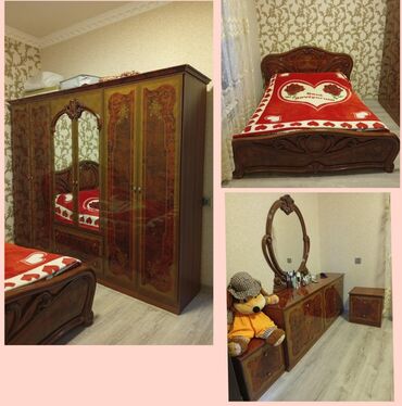 Divanlar: 2 təknəfərlik çarpayı, Dolab, Termo, 2 tumba, İşlənmiş