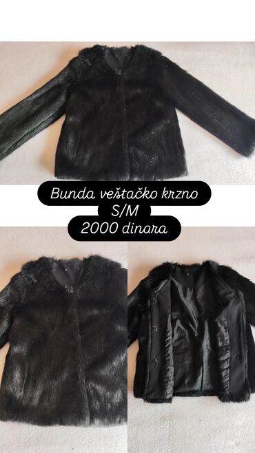 Krzneni kaputi: Crna bundica od veštačkog krzna. Veličina odgovara S/M. Savrseno na lalafo.rs — 2 Krzneni kaputi: Crna bundica od veštačkog krzna. Veličina odgovara S/M. Savrseno — 2