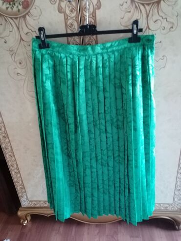 plisirana suknja: 2XL (EU 44), Midi, bоја - Zelena