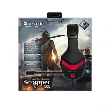 Elektronika: Defender	Scrapper 500 Gaming headset, black+red, cable 2m Bütün — 1