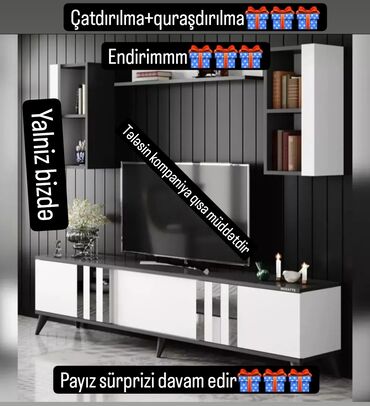 Sifarişlə mətbəx mebeli: Yeni, Düz TV altlığı, Polkalı, Laminat, Rusiya