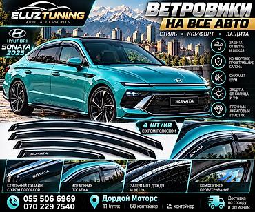 наклейки на окна: Ветровики на окна Hyundai, 2025 г., Новый, Самовывоз, Платная доставка — 1