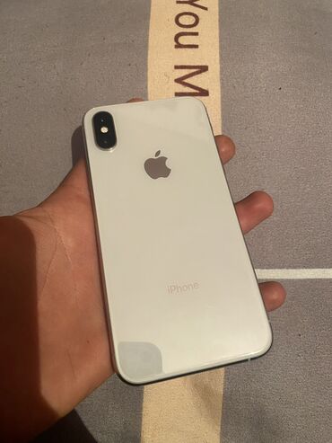 IPhone Xs, Новый, 64 ГБ, Белый, Защитное стекло, Чехол, 76 %