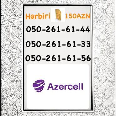 azercell 10 gb 7 5 azn: Nömrə: ( 050 ) ( 2616144 )