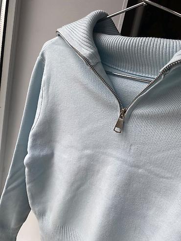 свитер полузамок: Полувер/свитшот с высоким воротником на молнии (half-zip) - — 4