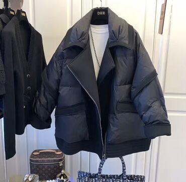 черная куртка зимняя: Пуховик, Короткая модель, Ультралегкий, XL (EU 42), 2XL (EU 44)