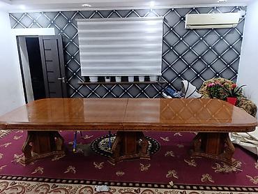 study table: Большой обеденный/переговорный стол из массива дерева в классическом — 4