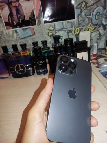 iphone x бишкек бу: IPhone 14 Pro Max, Б/у, 256 ГБ, Jet Black, Кабель, 85 %