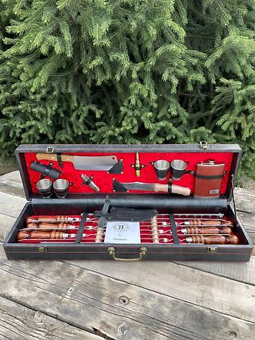 Шашлычные наборы: Подарочные наборы для мужчин! Шашлычные наборы в кейсе и в коже В них — 10