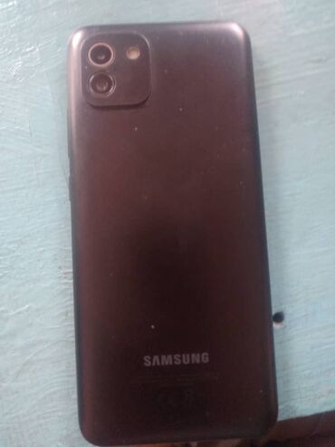 самсунг запчасти: Samsung Galaxy A03, Колдонулган, 128 ГБ, түсү - Кара, 2 SIM, eSIM