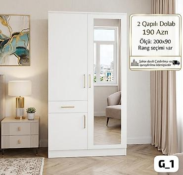 mini led: 2 qapılı dolab – 190 AZN Ölçü: 200×90 Rəng seçimi var. Şəhər — 1