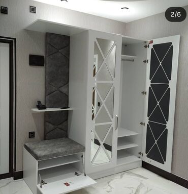 Sifarişlə mətbəx mebeli: Sifarişlə mətbəx dəsti, Özü çəkən petlələr, Parlaq laminat, Kredit yoxdur, Ödənişli çatdırılma — 13