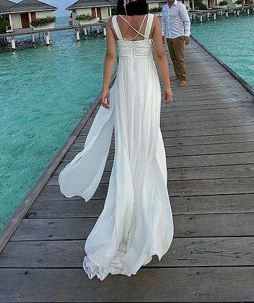 Вечерние платья: Вечернее платье, Классическое, Длинная модель, Шифон, Без рукавов, Открытая спина, Шлейф, S — 2