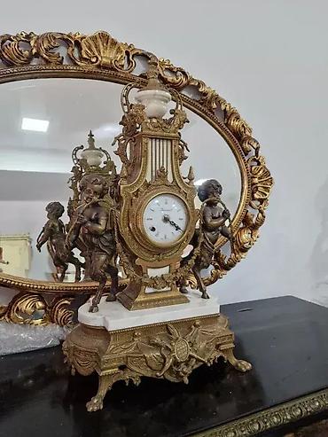 sivac slike: Kaminski sat sa anđelima ⏰👼 Dobro stanje. ✅ Visina: 61 cm. Lično — 2