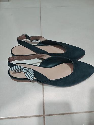 Baletanke: Ženske slingback baletanke na malu petu - Boja: tamno plava/teget - — 3