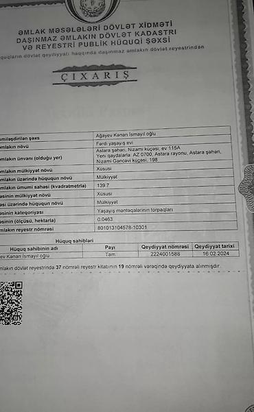 Torpaq sahələrinin satışı: Астара району Низами кучесинде Ев сатылат. 139 кв метр. Саhеси 7 сот -da lalafo.az — 12 Torpaq sahələrinin satışı: Астара району Низами кучесинде Ев сатылат. 139 кв метр. Саhеси 7 сот — 12