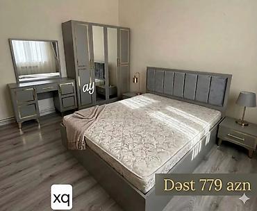 gence ev esyalari: Yataq otağı mebel dəsti. Dəstə şəkildə görünən əsas hissələr — 1