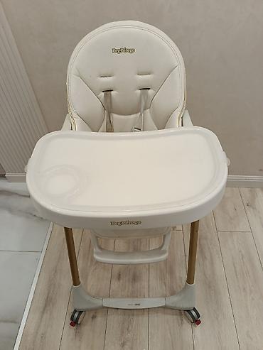 peg: Стульчик для кормления Peg Perego Prima Pappa Follow Me, цвет белый с — 1