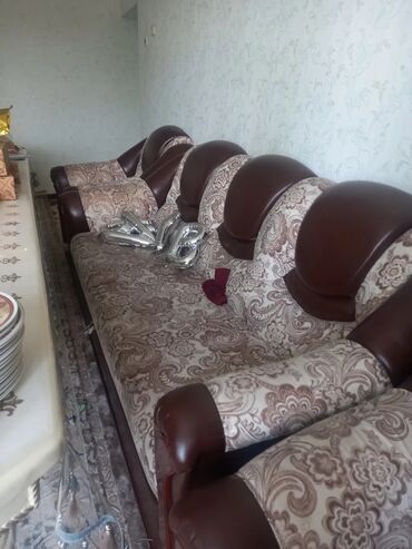 диван кресло кровать: Бүктөмө диван, Үчтүк, Экокожа