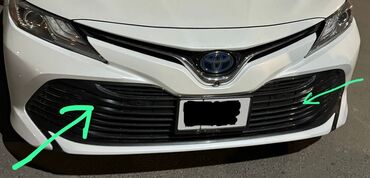 продаю авто в аварийном состоянии: Передний Бампер Toyota 2019 г., Б/у, цвет - Черный, Оригинал