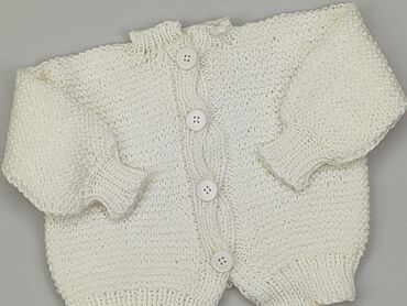 sweterek niemowlęcy biały: Kardigan, 0-3 m, stan - Bardzo dobry