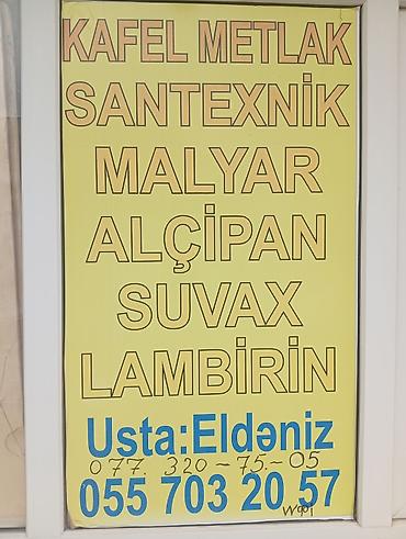 ремонт saeco: Kafel-metlak, santexnik, malyar, alçıpan, suvaq və lambirin işləri — 1