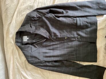 кожаный пиджак: Костюм с юбкой, Модель юбки: Карандаш, Пиджак, XS (EU 34)