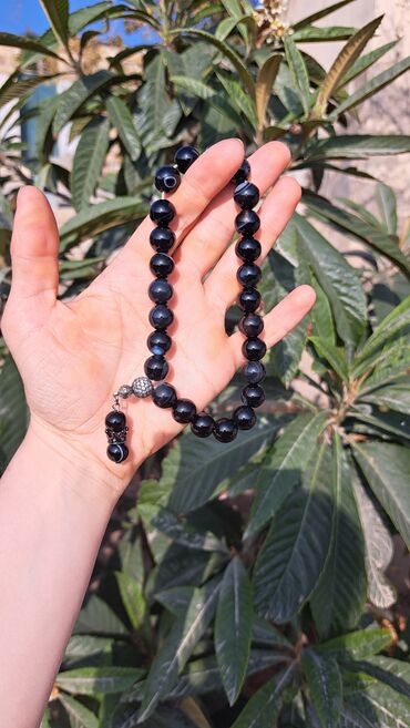 Təsbehlər: Təbii daşlardan hazırlanmış tesbih - Material: şəffaf-qonur tonlarda — 15