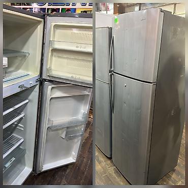 LG iki qapılı soyuducu (üst hissə dondurucu) - Rəng: gümüşü (inox