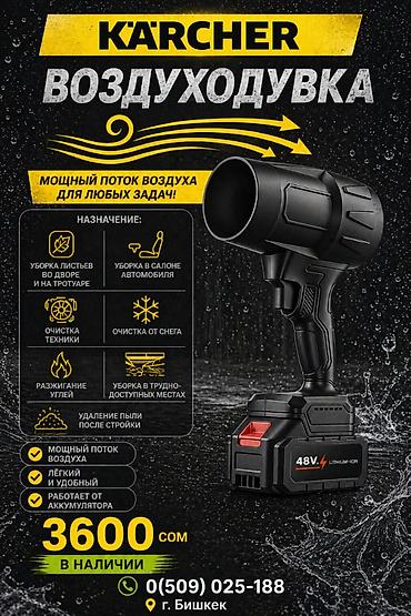roidmi 4s: Воздуходувка Karcher 48V (Li-Ion) Описание: - Компактная — 1