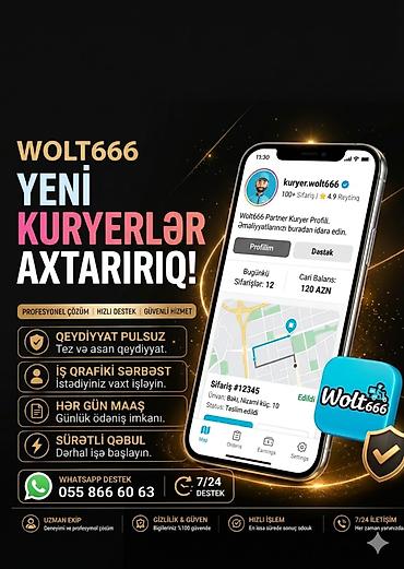 Moto-kuryer tələb olunur