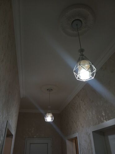 ev ucun led isiqlar: Çılçıraq, 2 lampa, Metal