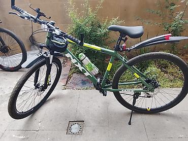İdman velosipedləri: MTB tipli şəhər/dağ velosipedi – yaşıl gövdə, NX7 brend işarələri — 2