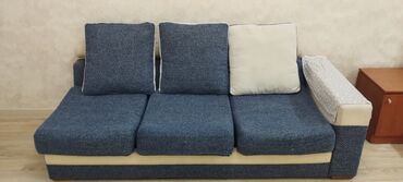 плетеная мебель бишкек: Прямой диван, цвет - Голубой