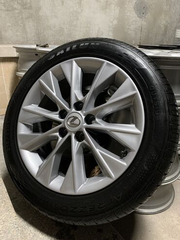 колеса 17 5: Дөңгөлөктөр монтажда 215 / 55 / R 17, Жай, Колдонулган, Комплект, Жеңил унаалар, Куйма, тешиктери - 5