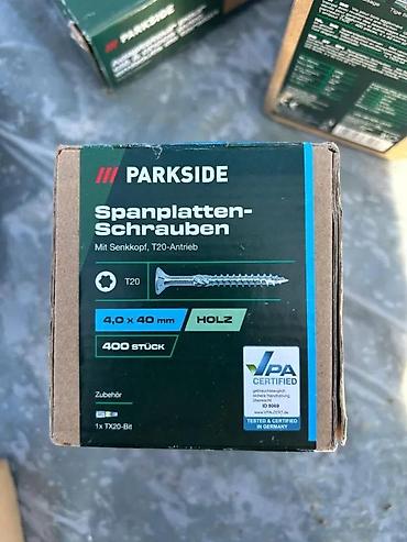 Šrafovi i matice: PARKSIDE vijci za ivericu – 4,0 x 40 mm - Tip: vijci za ivericu/drvo — 4