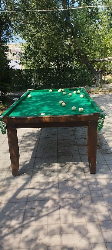 Bilyard masaları: Bilyard (Rusiya bilyardı) stolu - Ölçü: böyük format, 6 cib (künc və — 3