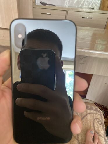 IPhone Xs, Б/у, 64 ГБ, Черный, Защитное стекло, Чехол, 100 %